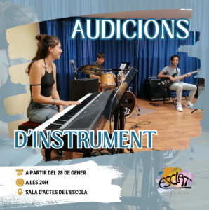 Audicions d'instrument a l'Esclat @ Sala d'actes de l'Esclat